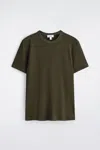 Cos T-shirt Slim In Cotone A Te In Verde In Green