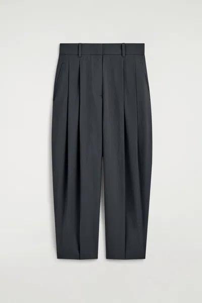 Cos Tailored Cotton Balloon-leg Pants In Blue