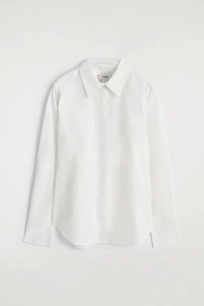 Cos Tailored Cotton Shirt In Yellow