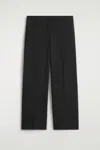 Cos Tailored Cropped Pants In Black