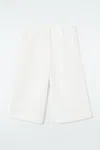 Cos Tailored Knee-length Shorts In White