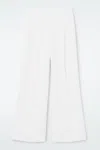 Cos Tailored Linen-blend Trousers In White