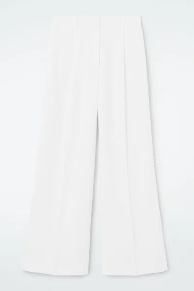 Cos Tailored Linen-blend Trousers In White