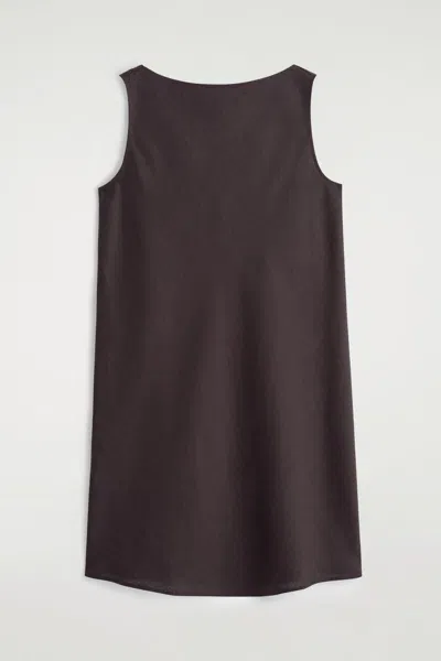 Cos Tailored Linen Mini Dress In Red