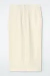 Cos Tailored Linen Pencil Skirt In Beige