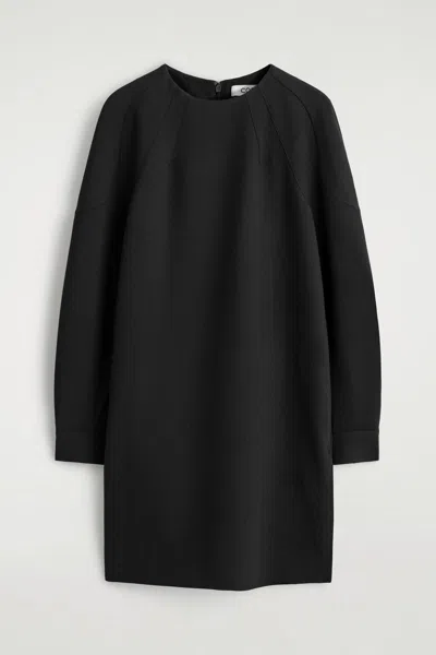 Cos Tailored Long-sleeved Mini Dress In Black