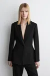 Cos Tailored Peplum Blazer In Black