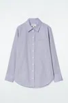Cos Tailored Pima Cotton Shirt In Purple