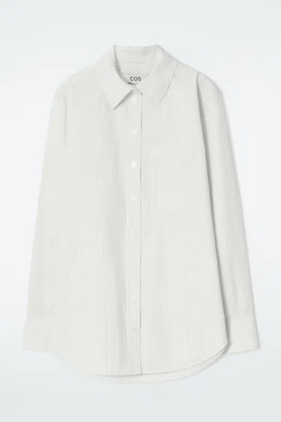 Cos Tailored Pima Cotton Shirt In White
