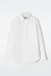 Cos Tailored Pima Cotton Shirt In White