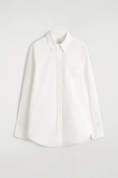Cos Tailored Pima Cotton Shirt In White
