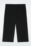 Cos Tailored Silk Shorts In Black