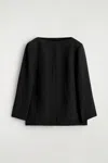 Cos Tailored Silk Top In Black