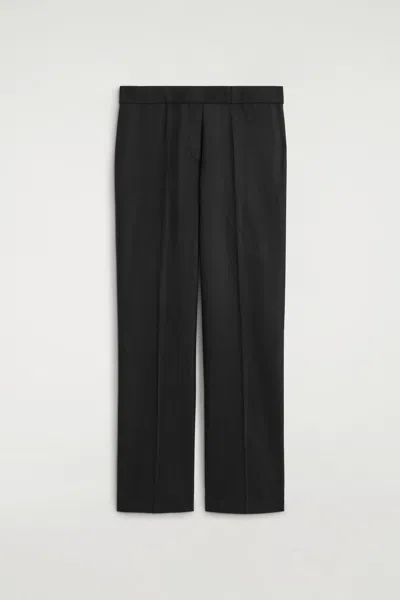 Cos Tailored Straight-leg Trousers In Black