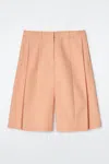 Cos Tailored Wide-leg Shorts In Orange