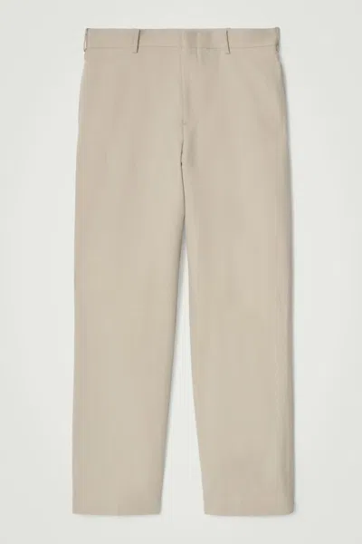 Cos Tailored Wideleg Trousers In Beige
