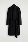Cos Tailored Wool Coat In Black