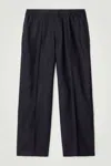 Cos Tailored Wool-flannel Track Pants In Blue