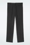 Cos Tailored Wool Slim-leg Trousers In Black