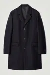 Cos Tailored Wool-twill Coat In Blue