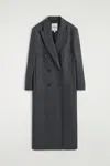 Cos Tailored Wool-blend Double-breasted Coat In Grey