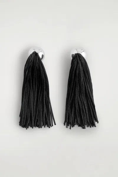 Cos Tasseled Earrings In Black