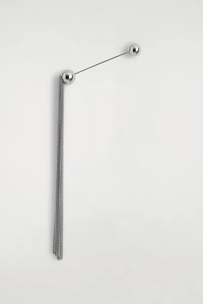 Cos Tasselled Brooch In Silver