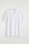 Cos Technical Piqué Polo Shirt In White