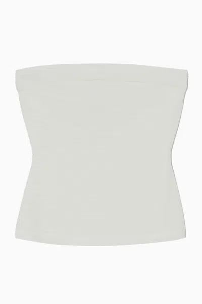 Cos Gathered Bandeau Top In White