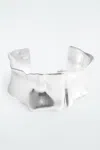 Cos Textured Cuff In Silver