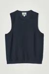 Cos Textured Knitted Cotton Tank Top In Blue
