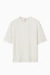 Cos Textured Knitted T-shirt In White