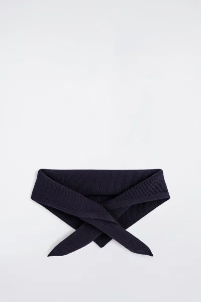 Cos Textured Merino Wool Scarf In Black