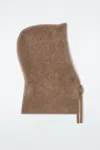 Cos Textured Pure Cashmere Balaclava In Beige