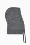 Cos Textured Pure Cashmere Balaclava In Grey
