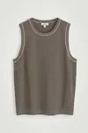 Cos Textured Striped Cotton Tank Top