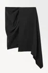 Cos The Asymmetric Draped Mini Skirt In Black