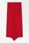 Cos The Crinkled Silk-chiffon Maxi Skirt In Red