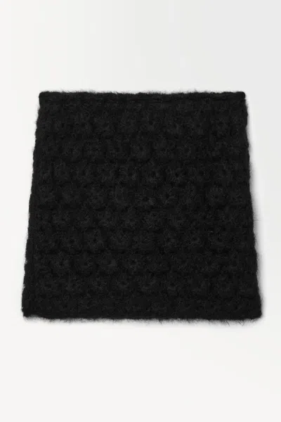 Cos The Crochet-knit Mini Skirt In Black