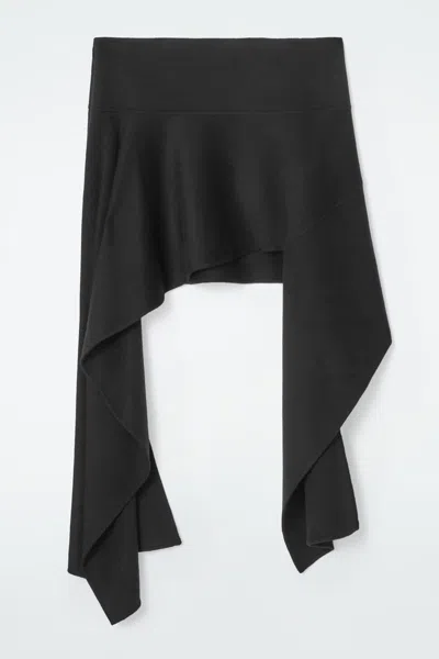 Cos The Double-faced Asymmetric Skirt In Black