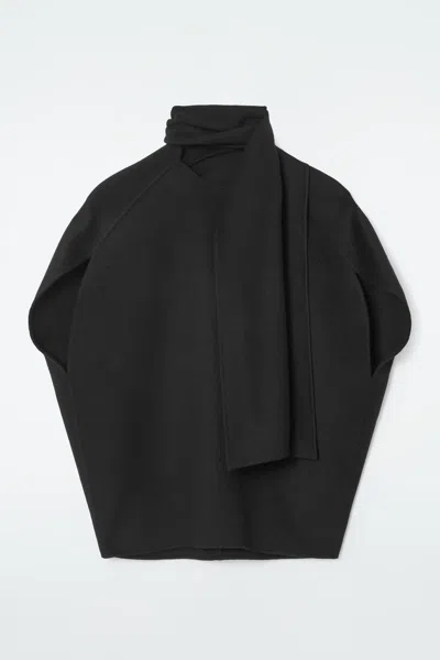 Cos The Double-faced Scarf Blouse In Black