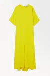 Cos The Fluid T-shirt Dress In Yellow