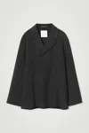 Cos The Half-placket Overshirt In Black
