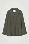 Cos The Half-placket Overshirt In Brown