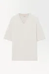 Cos The Knitted Silk T-shirt In White