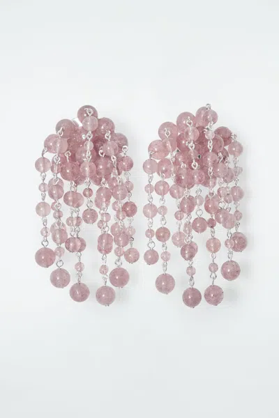 Cos The Quartz Cascade Earrings In Orange