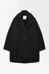 Cos The Recycled-down Padded Coat In Black