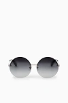Cos Orbit Sunglasses - Round In Black