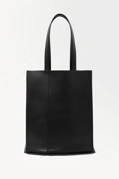 Cos The Sculpted Tote - Leather In Black