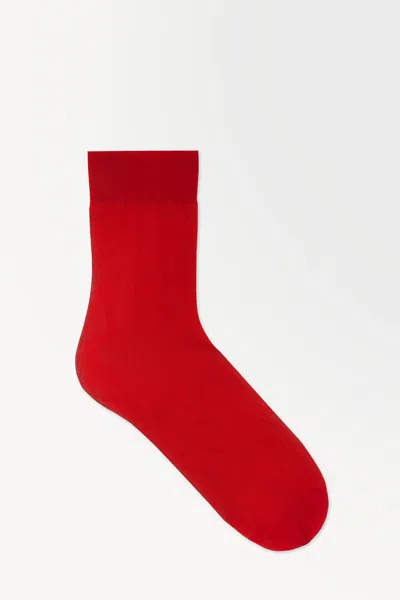 Cos The Sheer Socks In Red